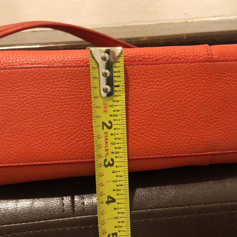 SOLD  COACH Vintage Orange Tangerine Crossbody Briefcase Shoulder Bag - Picture 14 of 16